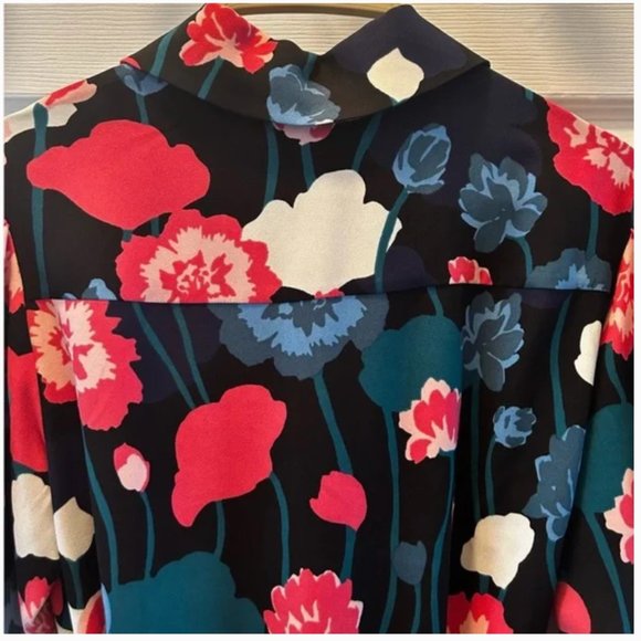 kate spade viney floral fluid shirtdress size small nwot - Picture 8 of 16